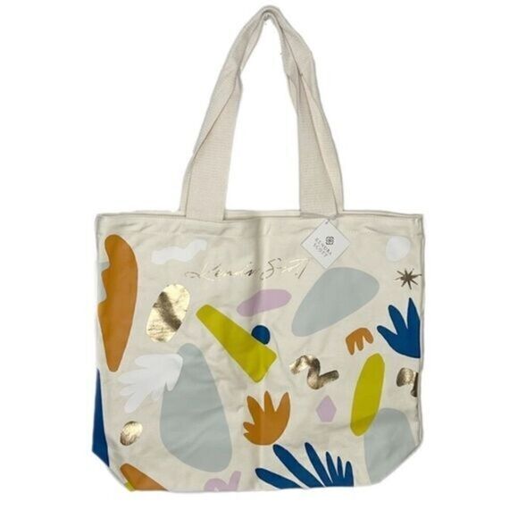 Kendra Scott Canvas Tote Bag in Terrazzo - Picture 1 of 5